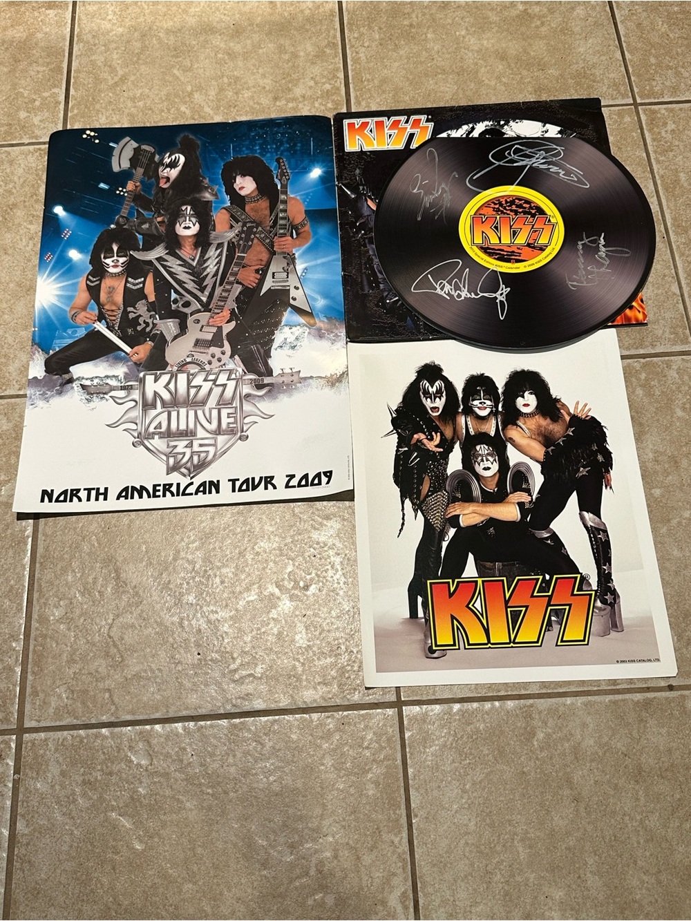 Kiss Posters Set in Black, White, Yellow and Blue - Kiss Brand